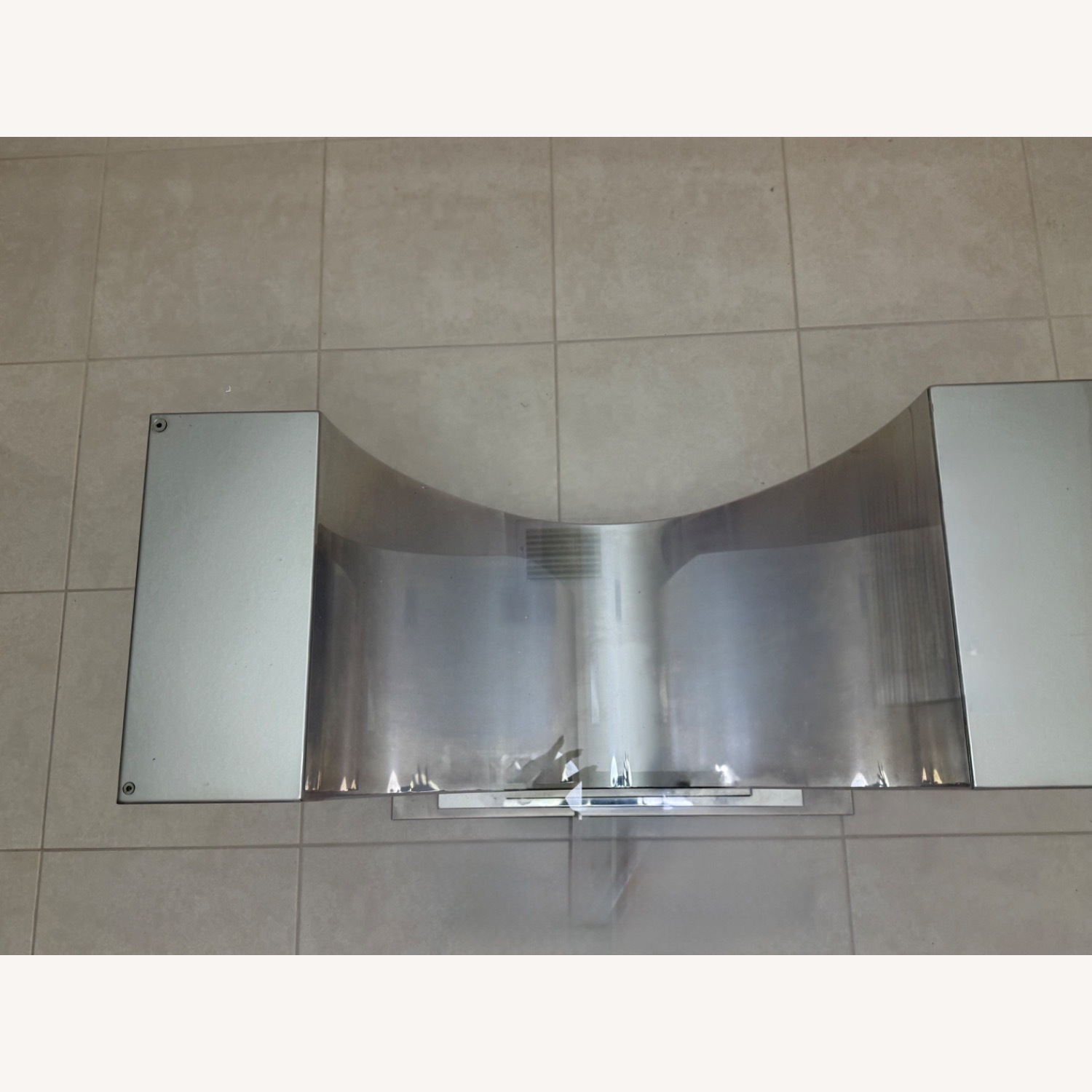 Glass Dining Table with Chrome Pedestal - image-3