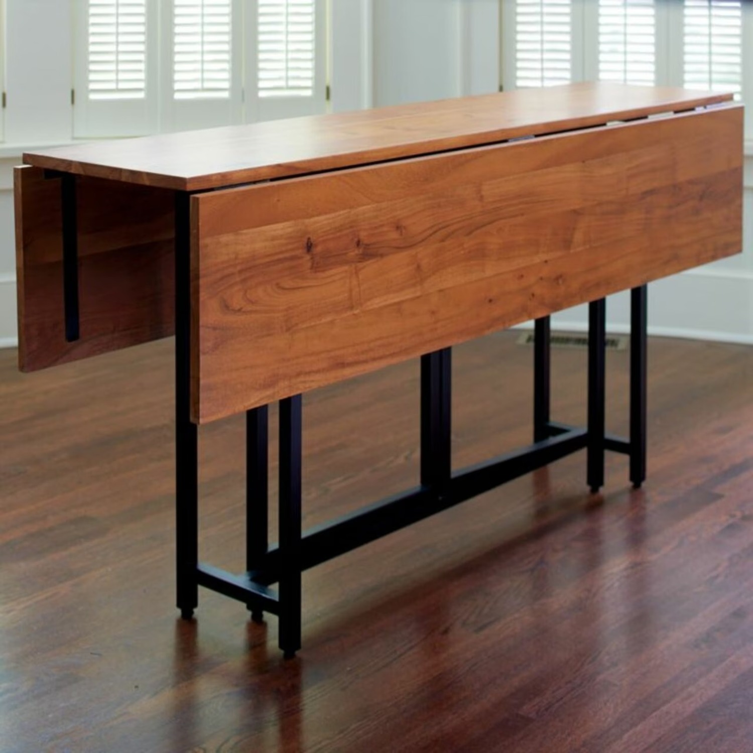 Crate & Barrel Origami Drop Leaf Rectangular Dining Table - image-4