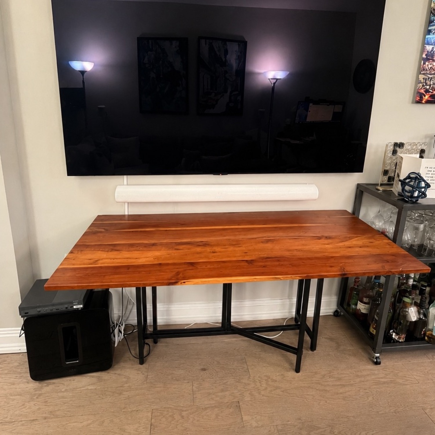 Crate & Barrel Origami Drop Leaf Rectangular Dining Table - image-5