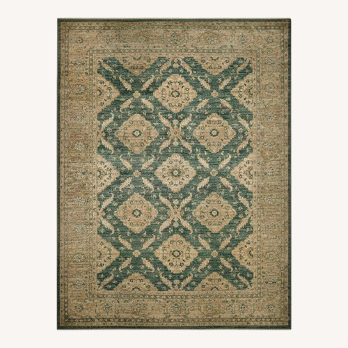 Used Vintage/Antique Blue Wool Area Rug 9' x 13' for sale on AptDeco