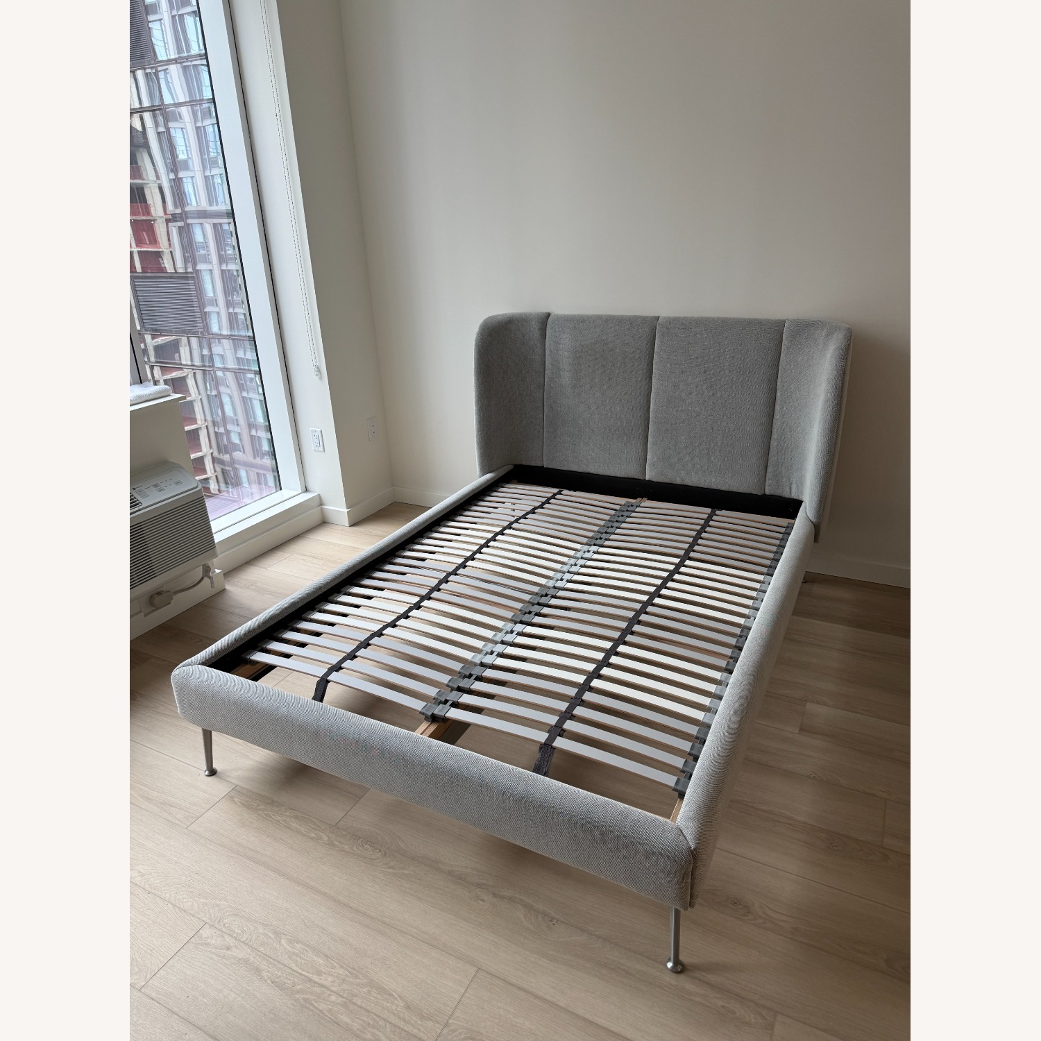 IKEA Light Gray Fabric Full Bed - image-11