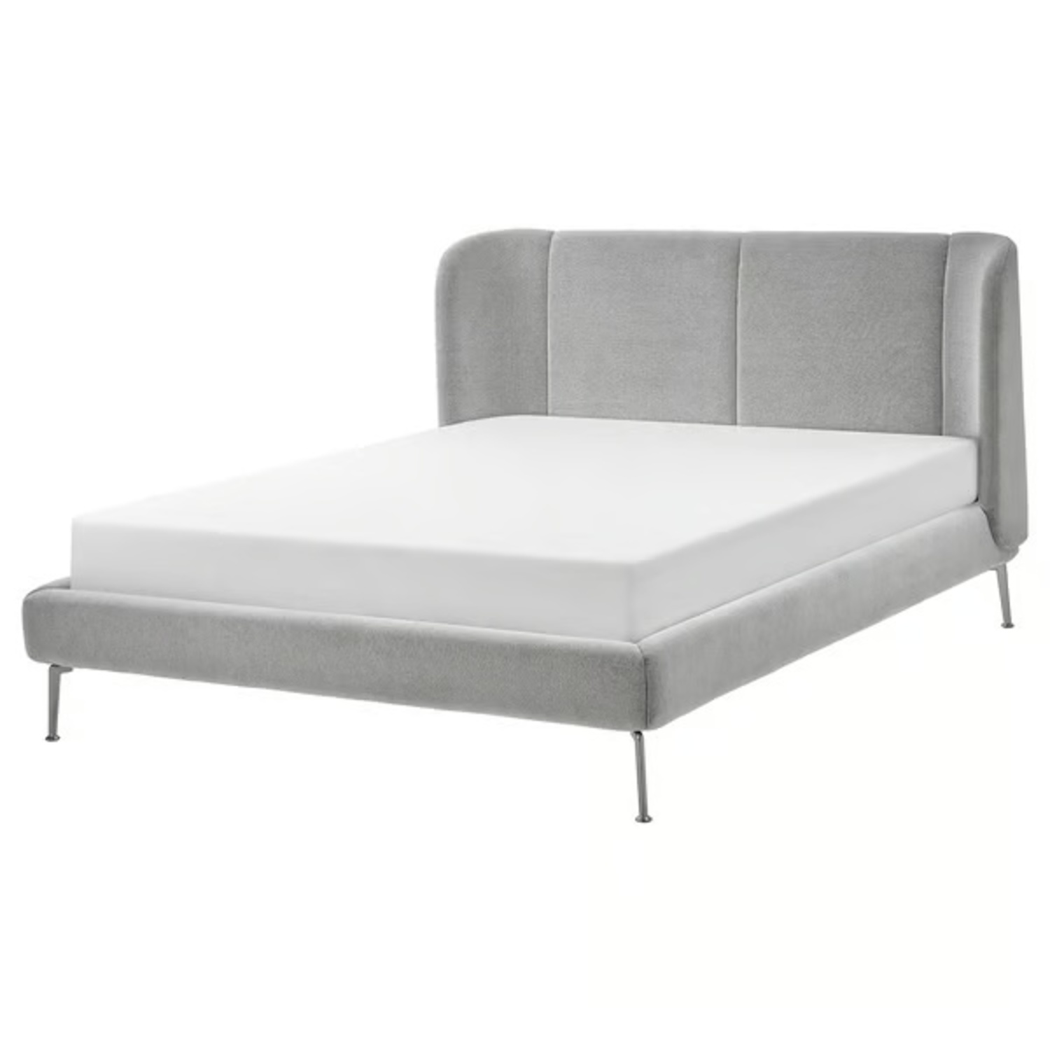 IKEA Light Gray Fabric Full Bed - image-13