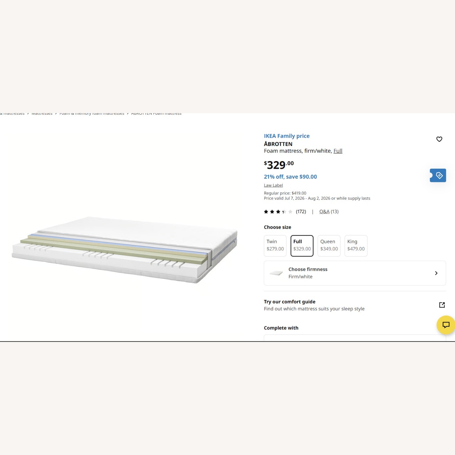IKEA Light Gray Fabric Full Bed - image-2
