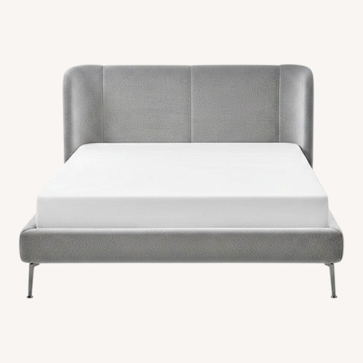 IKEA Light Gray Fabric Full Bed - image-0