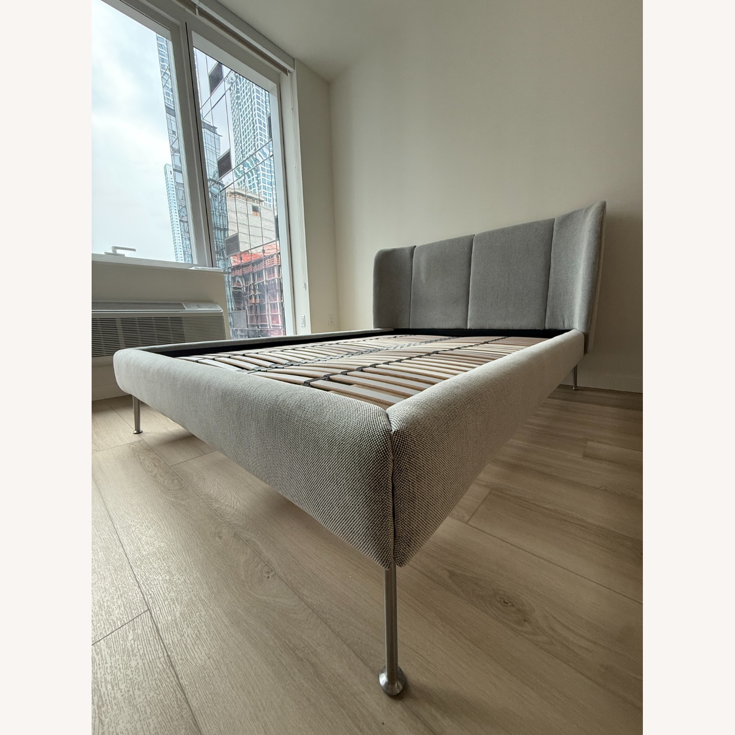 IKEA Light Gray Fabric Full Bed - image-10