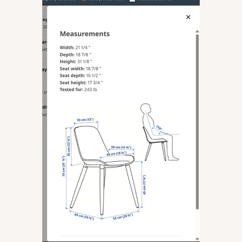 Used IKEA White Plastic Dining Chair Set for sale on AptDeco