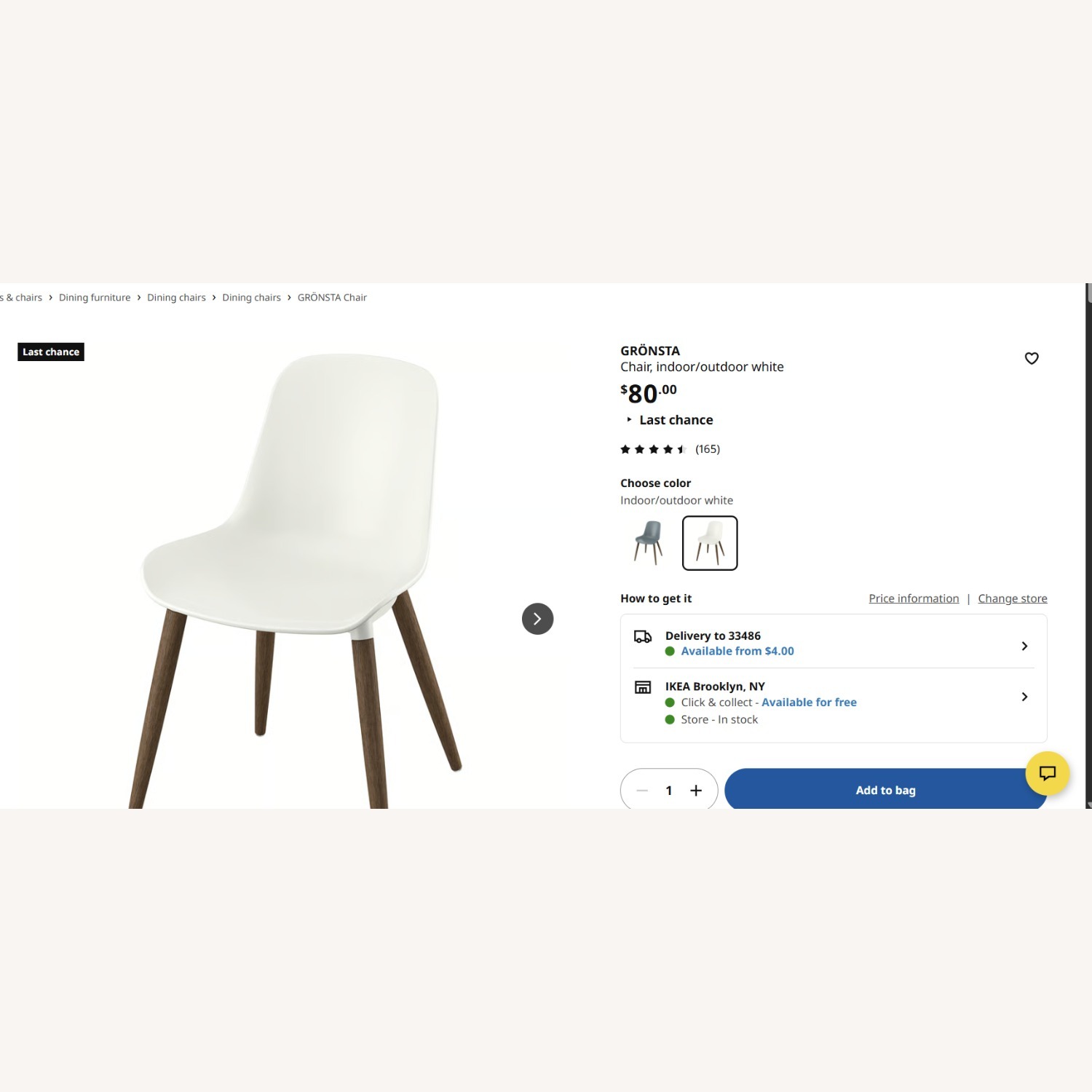 IKEA White Plastic Dining Chair Set - image-2