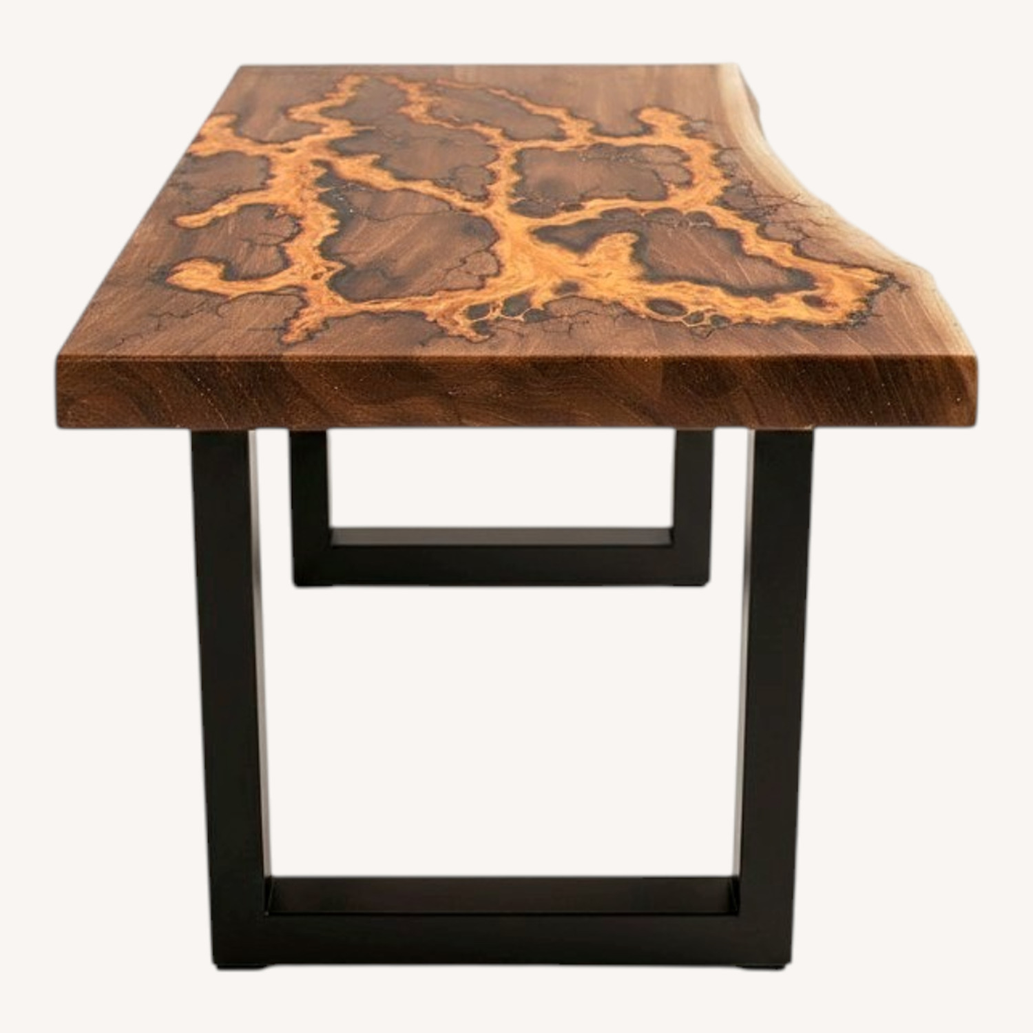 Handcrafted Black Walnut Fractal Burn Slab - image-0