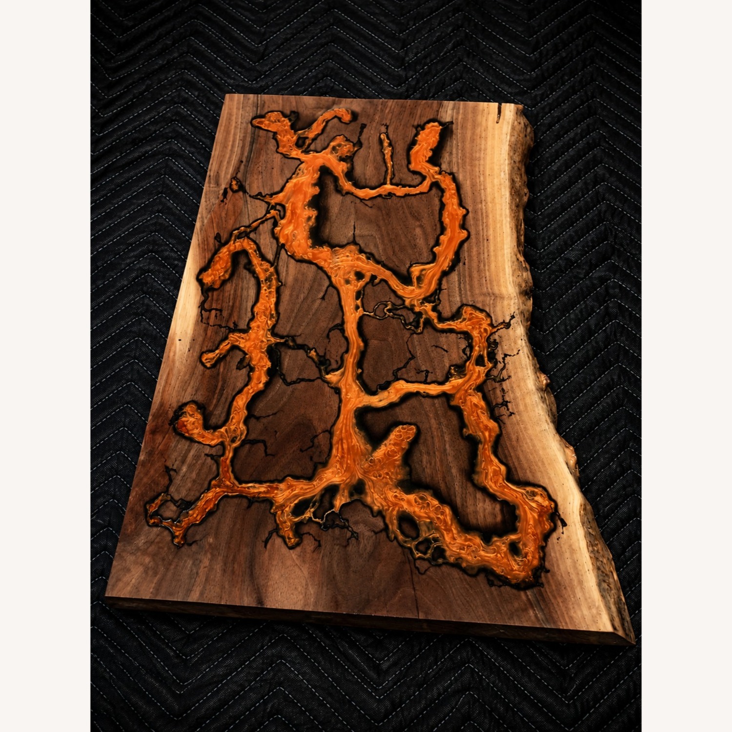 Handcrafted Black Walnut Fractal Burn Slab - image-4