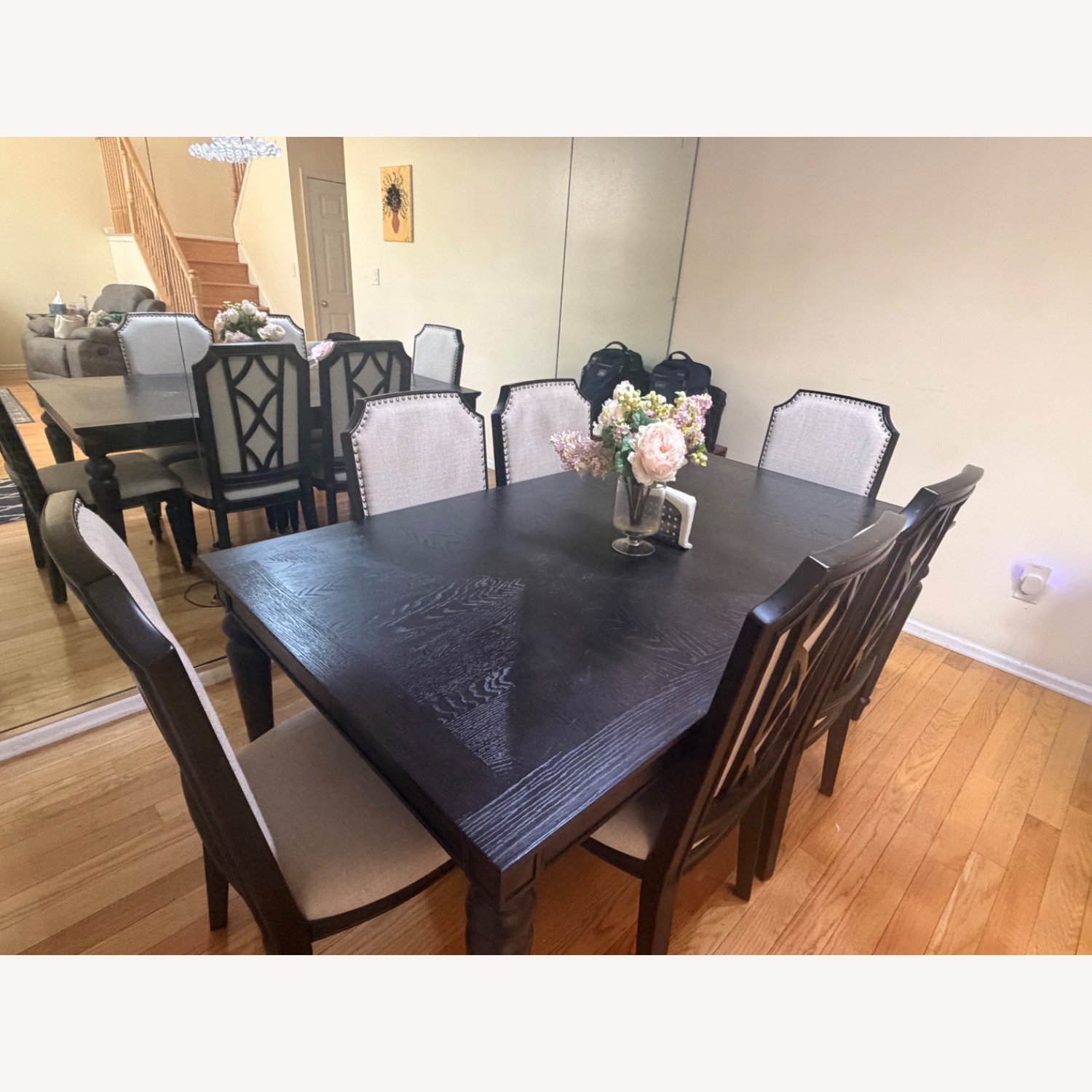 Raymour & Flanigan Dark Brown Wood Dining Table - image-2