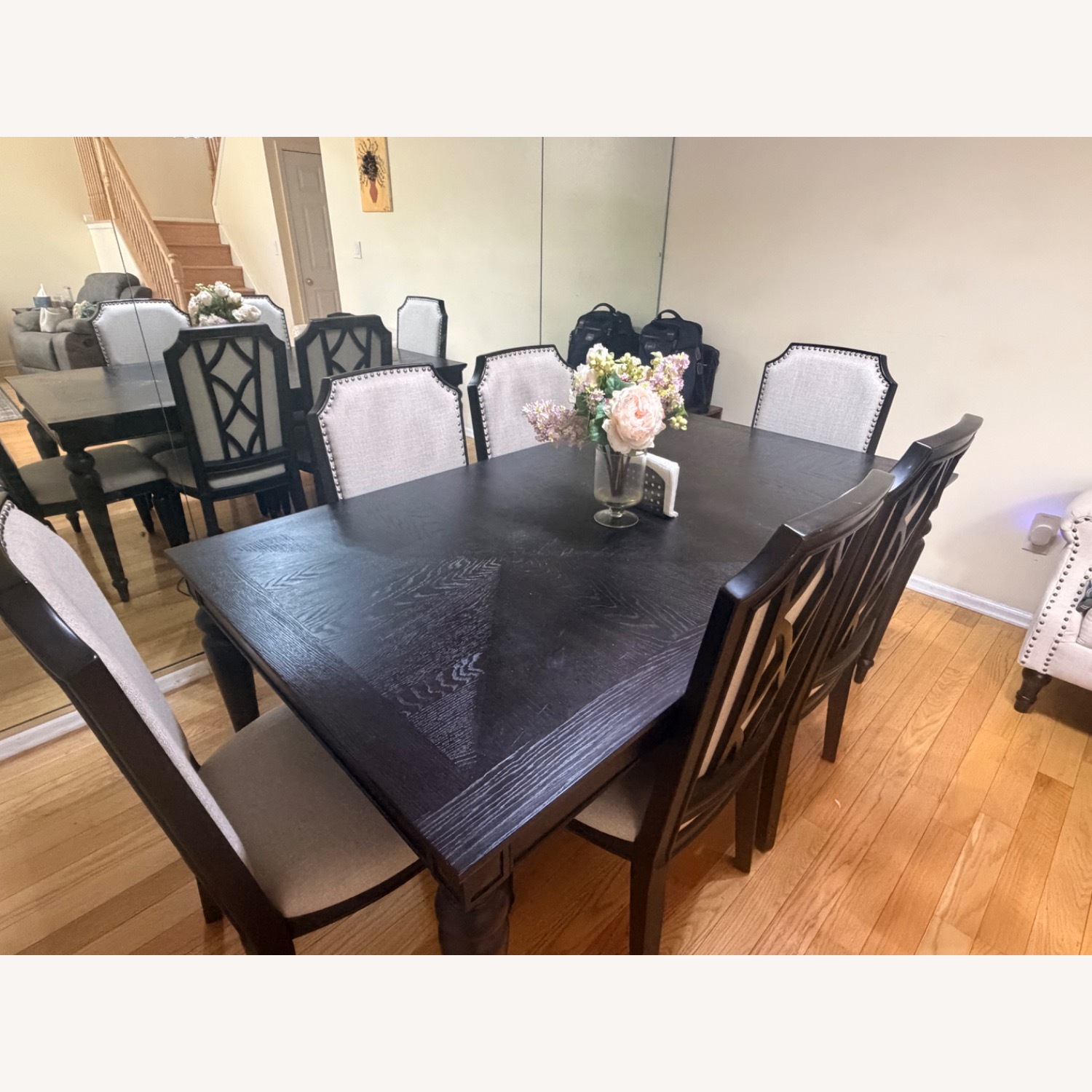 Raymour & Flanigan Dark Brown Wood Dining Table - image-4