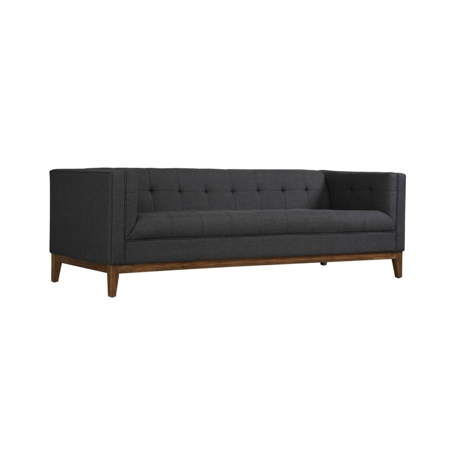 Charcoal Gray 3+ Seater MCM Style Sofa - image-3