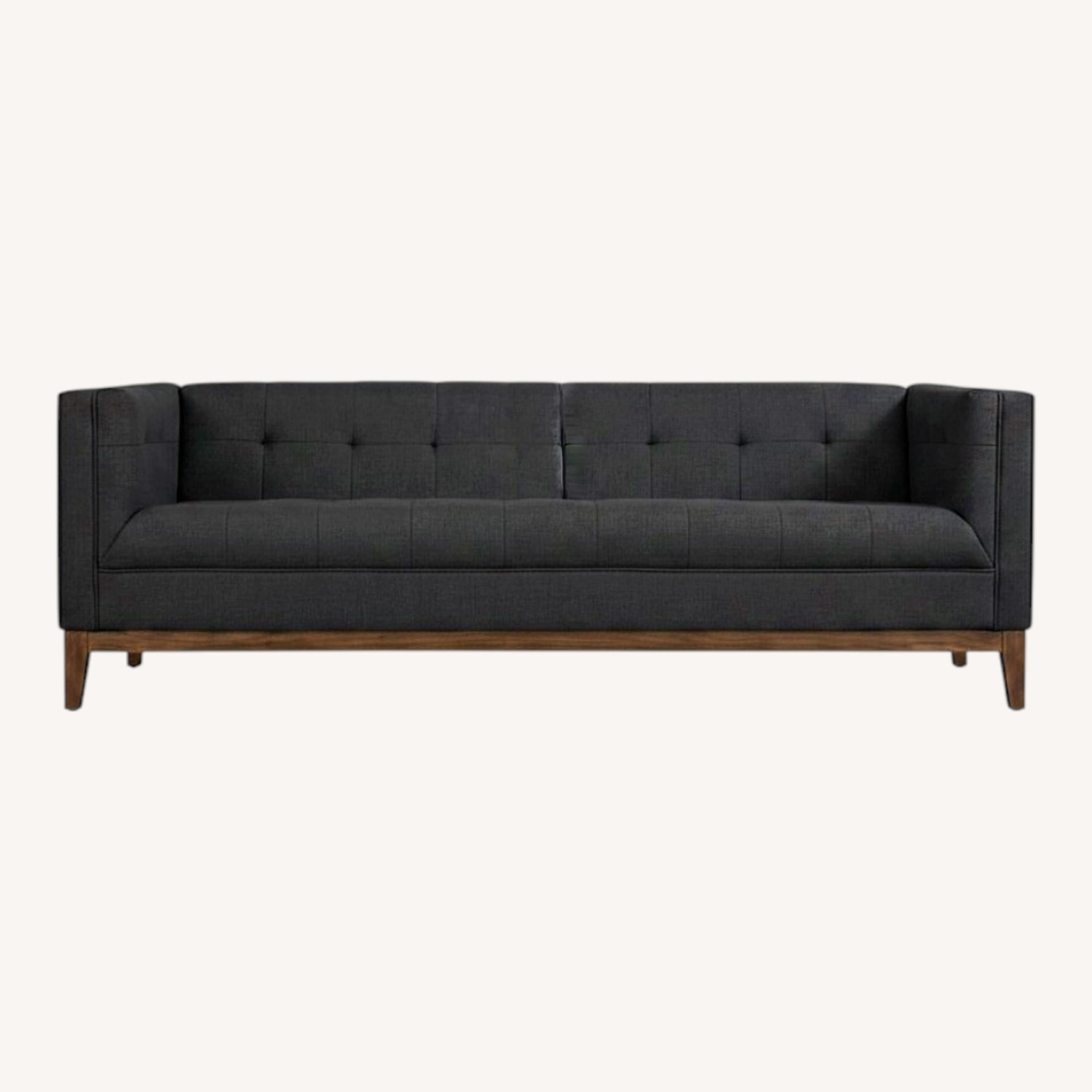 Charcoal Gray 3+ Seater MCM Style Sofa - image-0