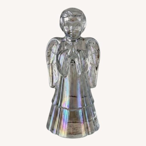 Used Vintage Fenton Blue Carnival Glass Guardian Angel for sale on AptDeco