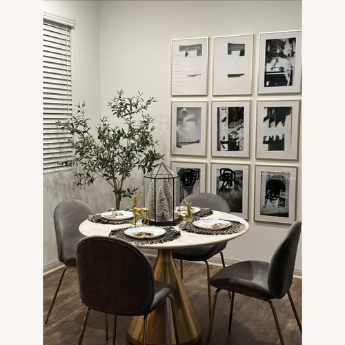 Used West Elm Marble Top Dining Table for sale on AptDeco