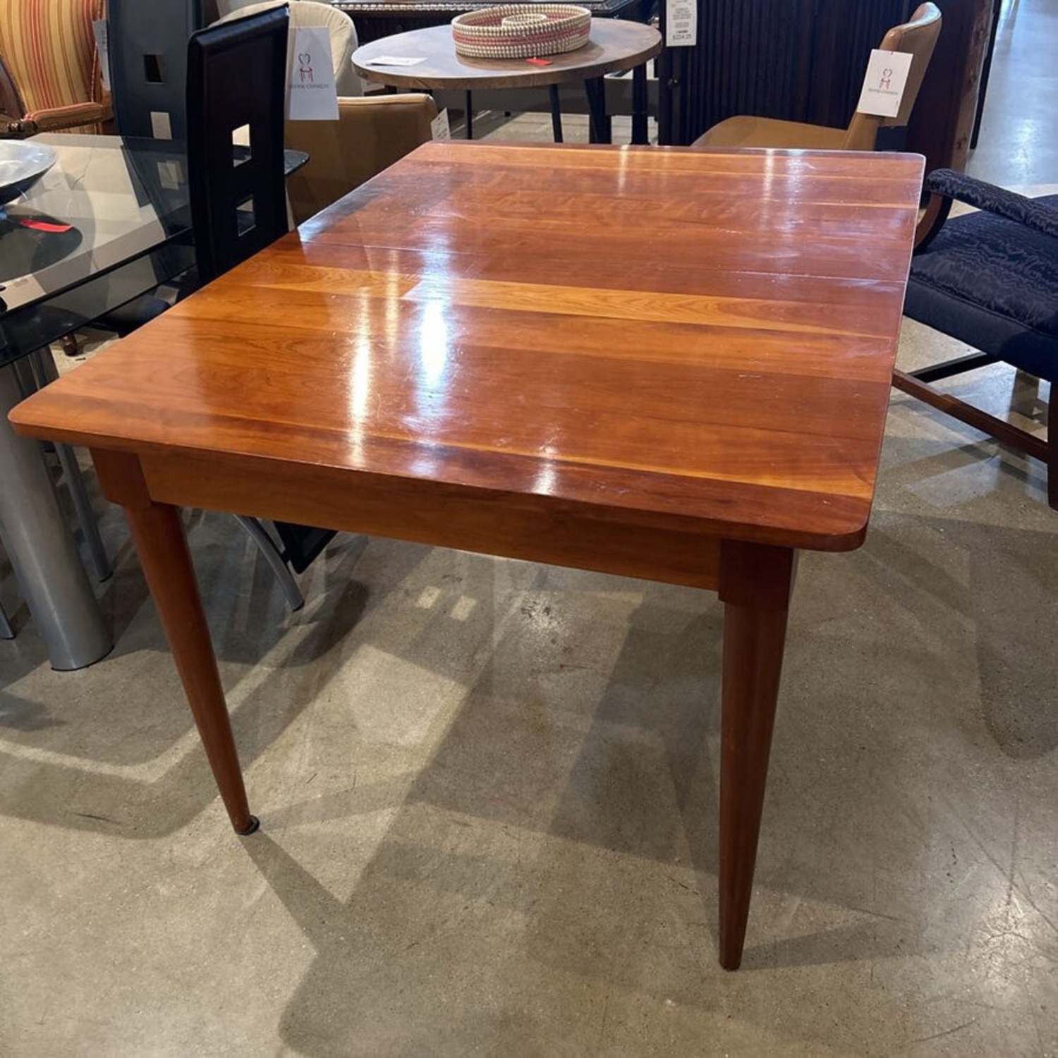 Danish Teak w Two 12" Leaves Dining Table - image-2