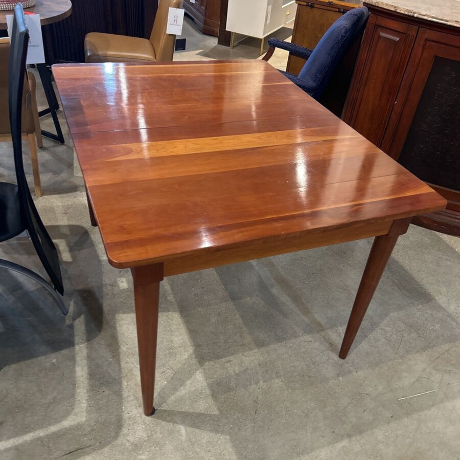 Danish Teak w Two 12" Leaves Dining Table - image-1