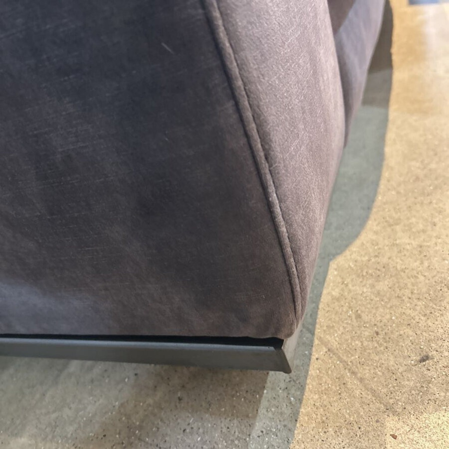 Modern Velvet Track-Arm Sofa - image-5