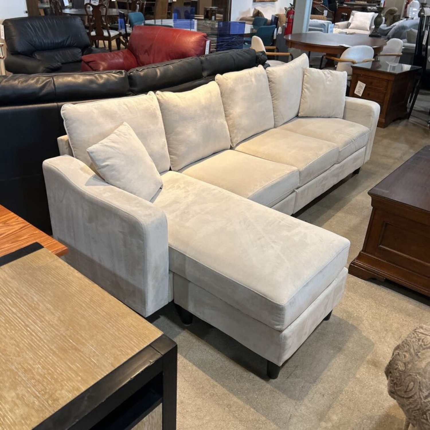 Belffin Modular Plush L-Shape Sectional Beige - image-4