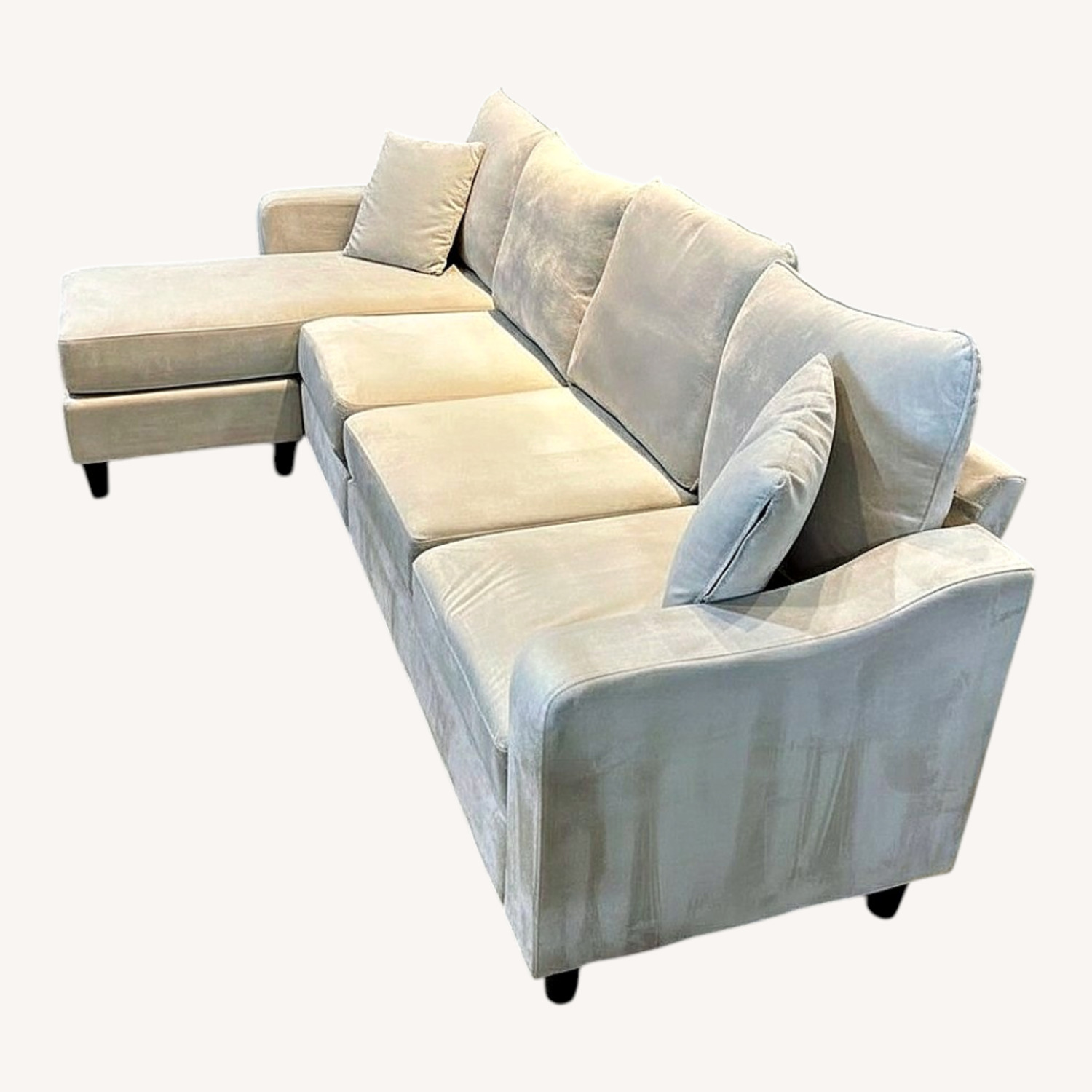 Belffin Modular Plush L-Shape Sectional Beige - image-0