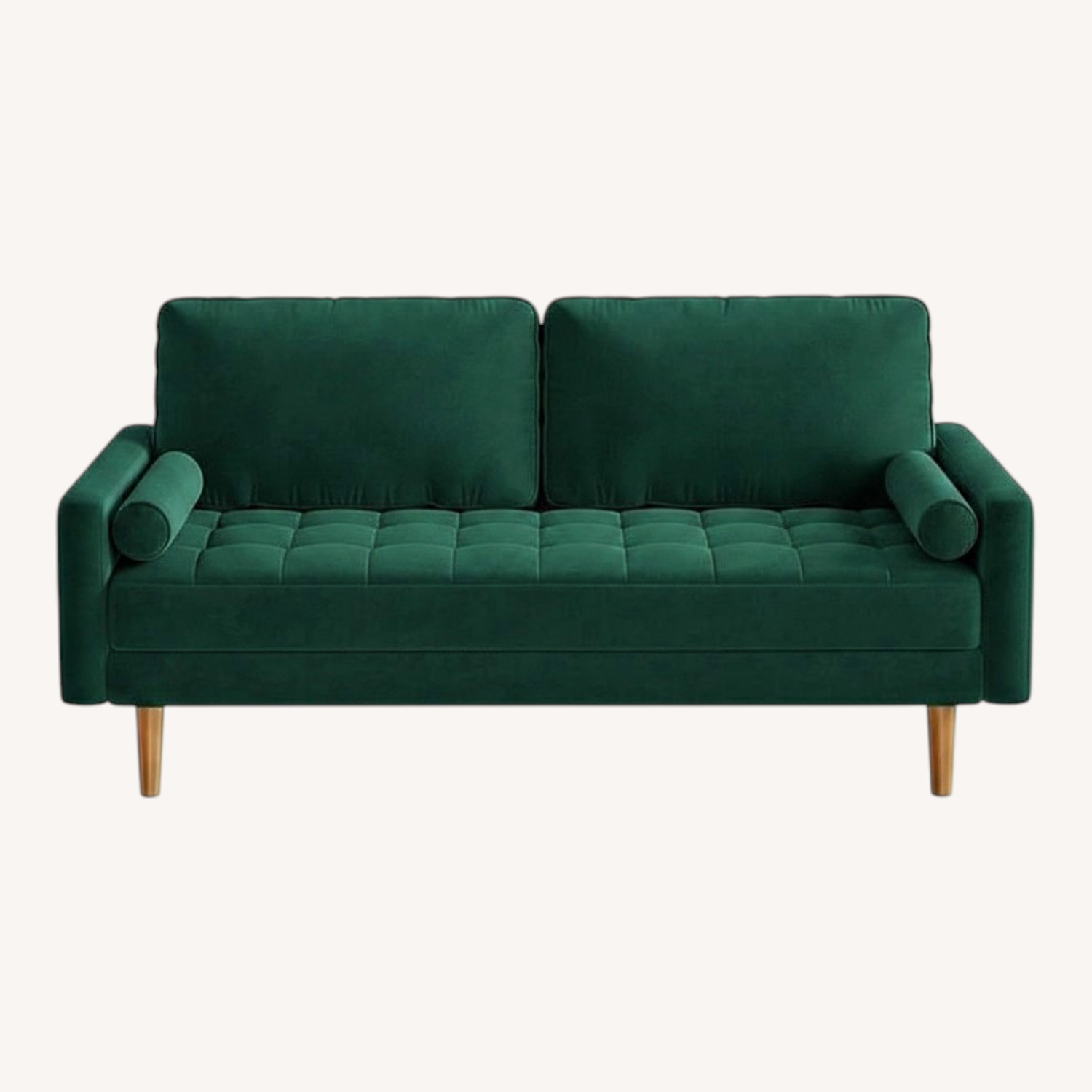 Amazon Green Velvet 2 Seater Sofa - image-0