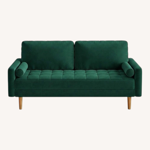 Used Amazon Green Velvet 2 Seater Sofa for sale on AptDeco