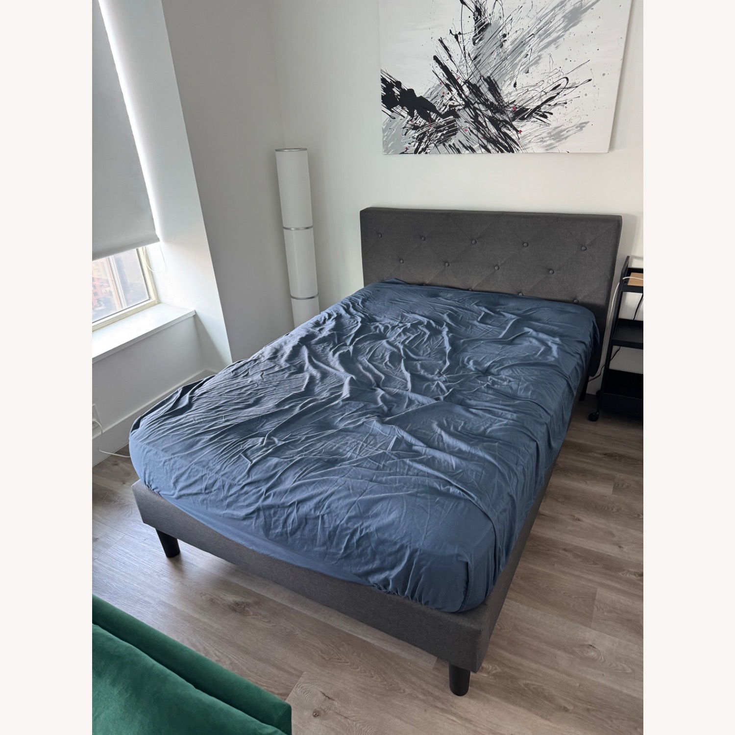 Full Platform Bed with Tufted Headboard - image-3