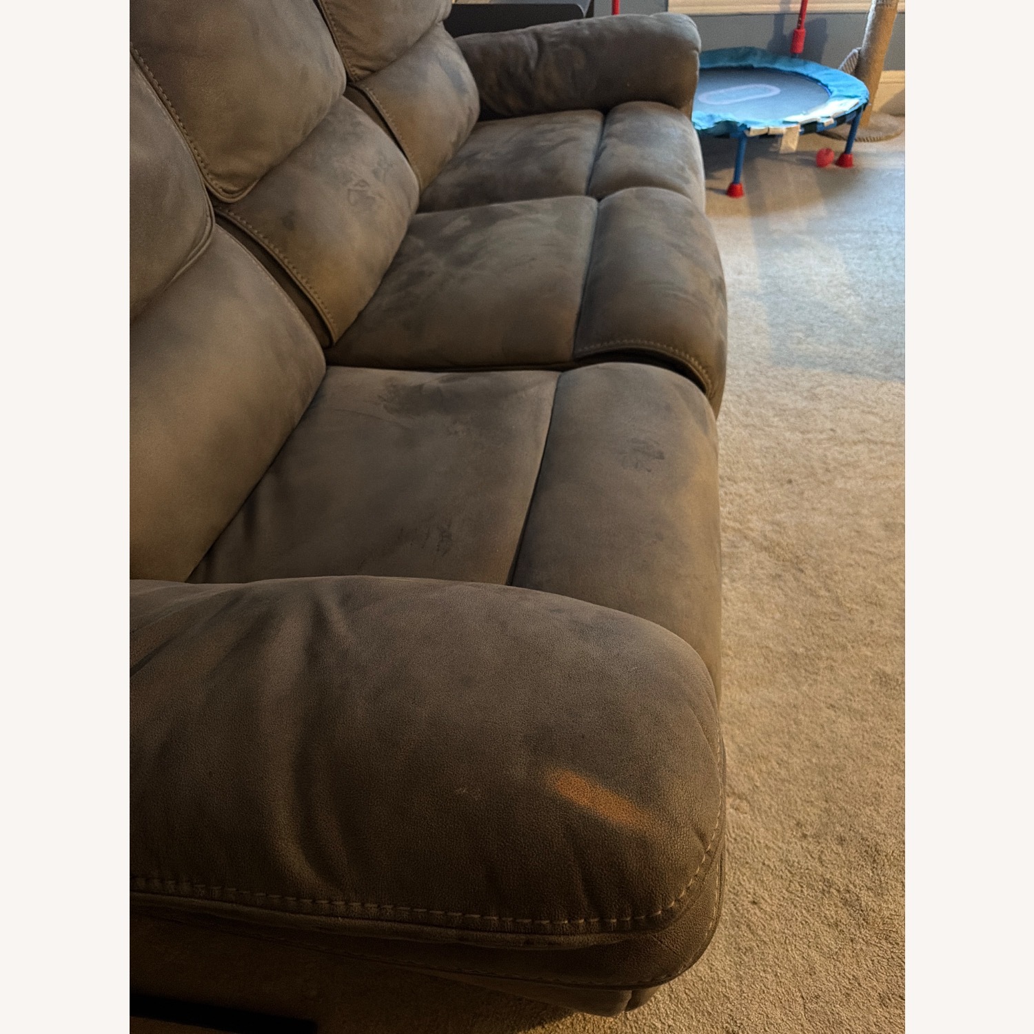 Raymour & Flanigan Dark Brown Skye Microfiber Power Reclining Sofa - image-2