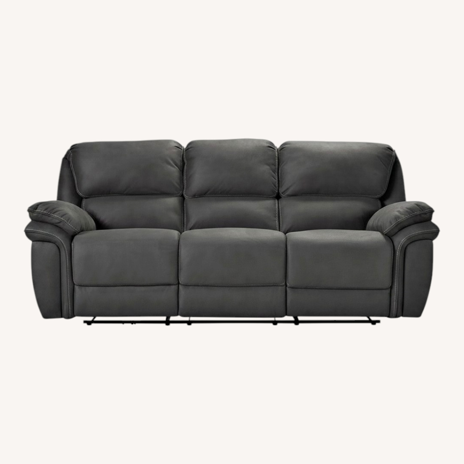 Raymour & Flanigan Dark Brown Skye Microfiber Power Reclining Sofa - image-0