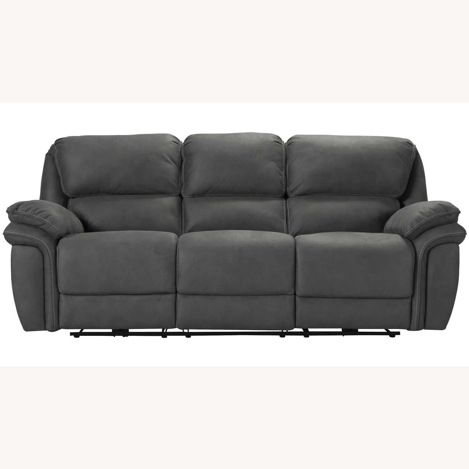 Raymour & Flanigan Dark Brown Skye Microfiber Power Reclining Sofa - image-6