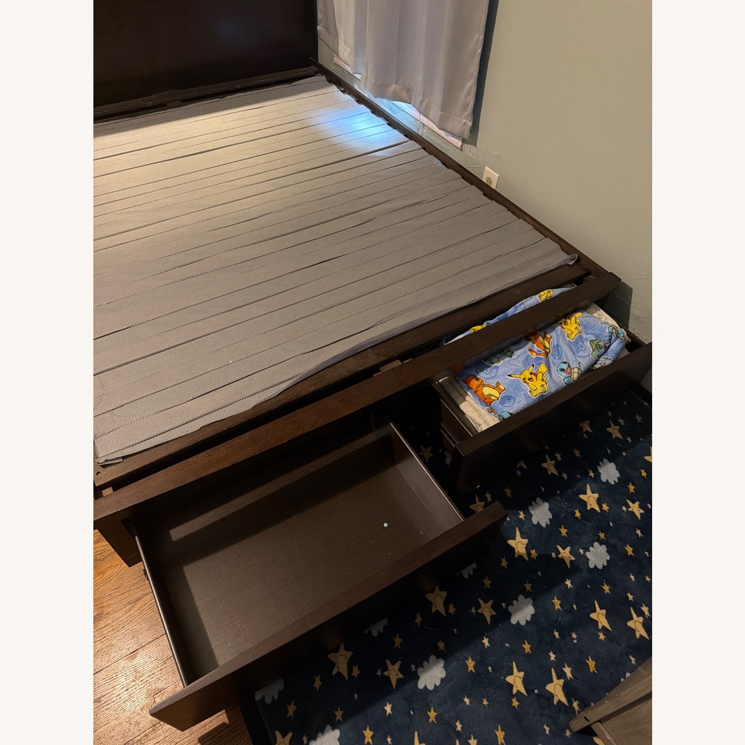 Raymour & Flanigan Richardson Dark Brown Wood Queen Bed - image-3