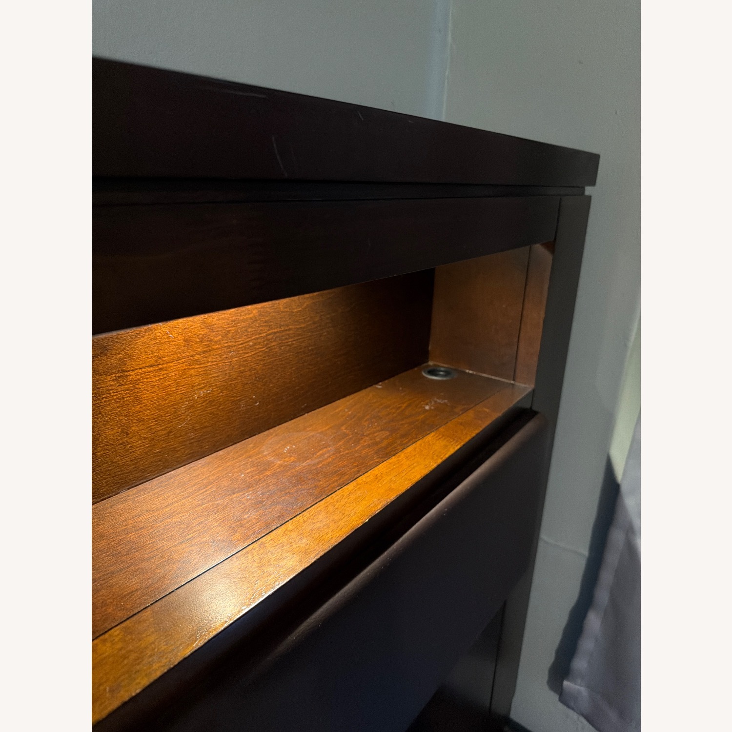 Raymour & Flanigan Richardson Dark Brown Wood Queen Bed - image-5