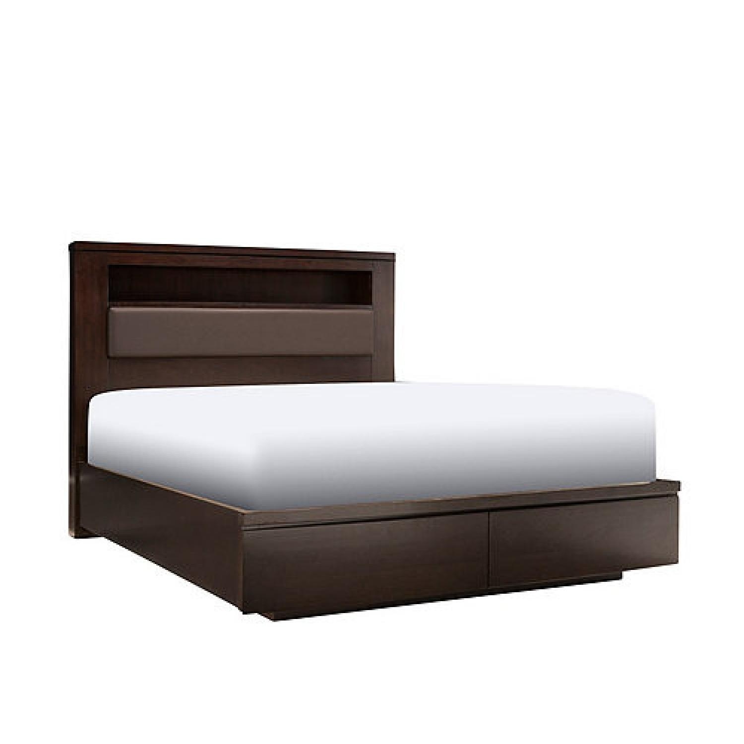 Raymour & Flanigan Richardson Dark Brown Wood Queen Bed - image-7