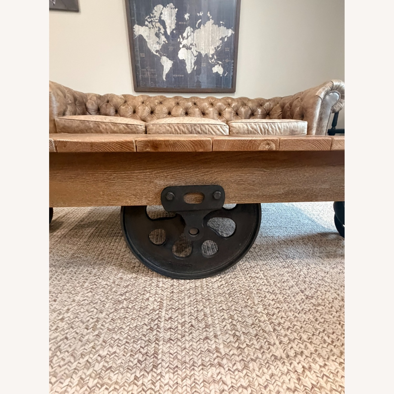 Arhaus Light Brown Wood Coffee Table - image-2