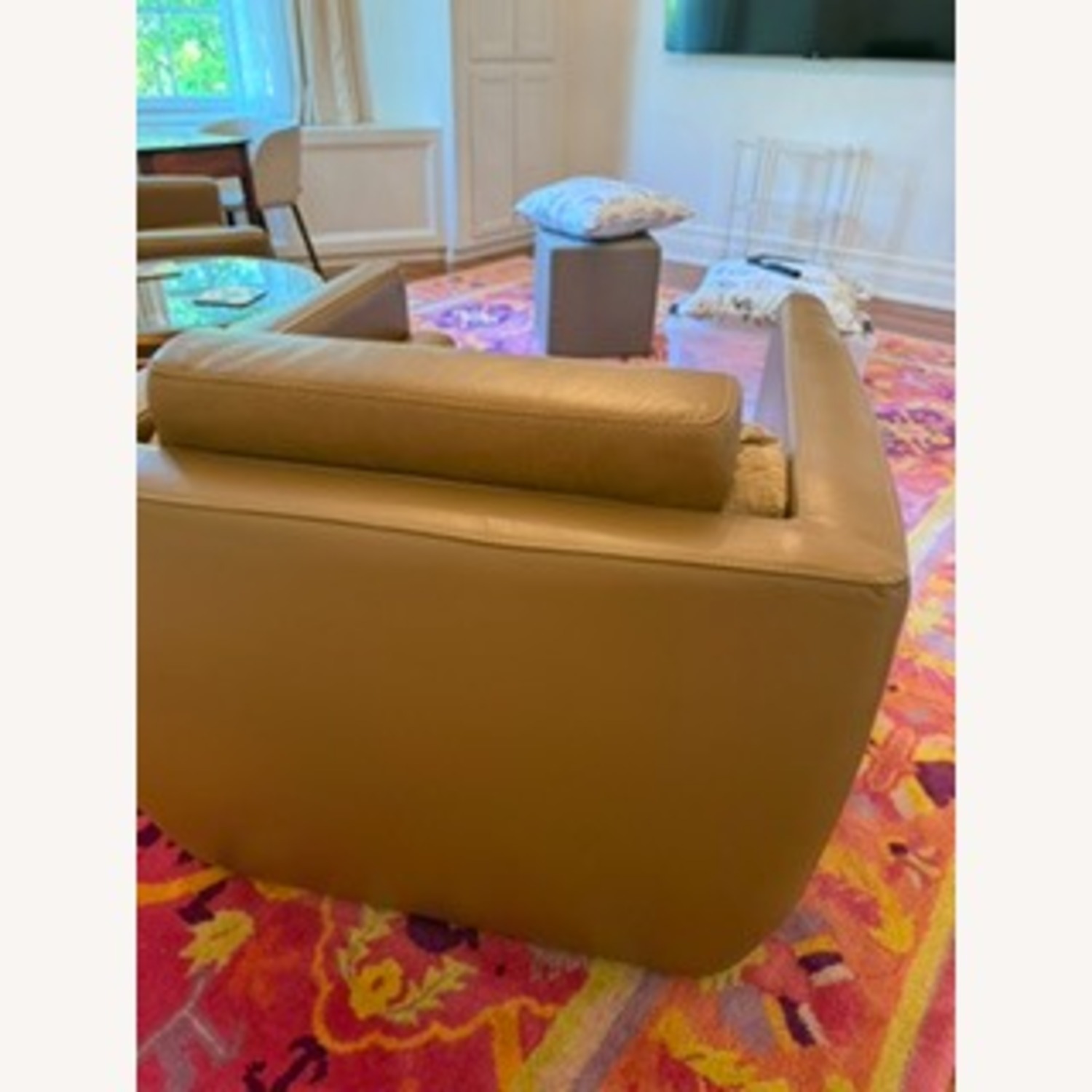 Roche Bobois Light Brown Leather Armchair - image-4