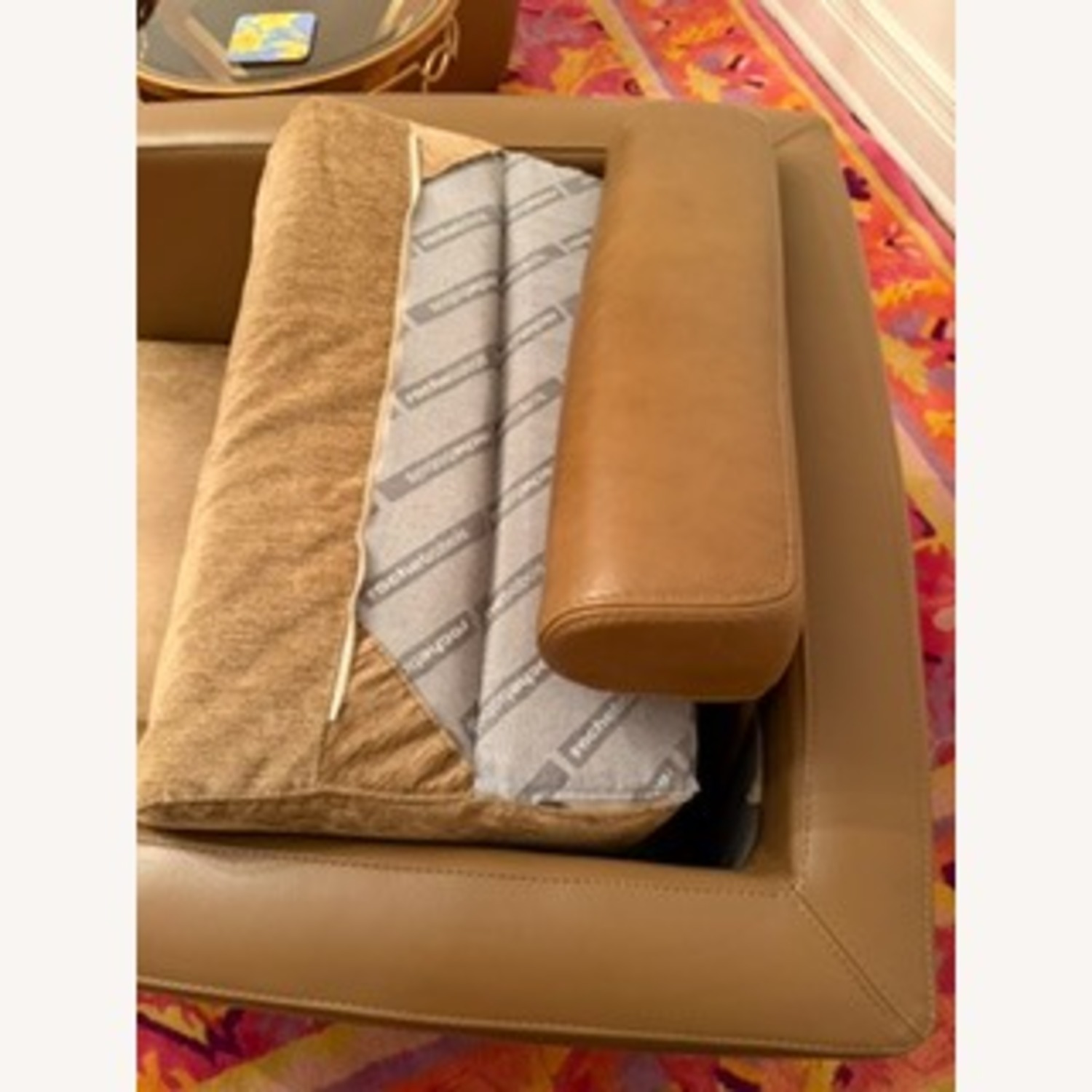 Roche Bobois Light Brown Leather Armchair - image-6