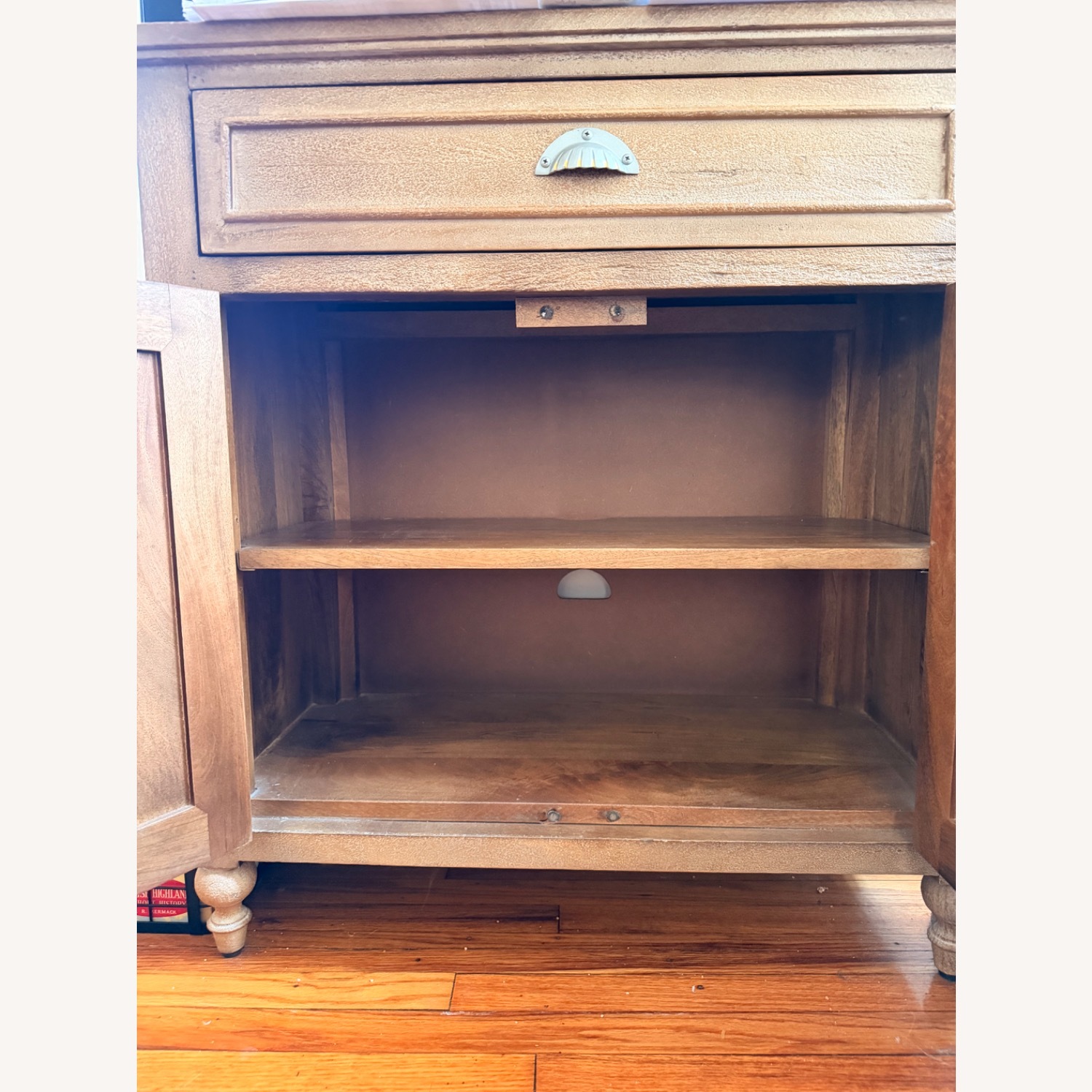 Pottery Barn Astoria Natural Wood Media Storage - image-2