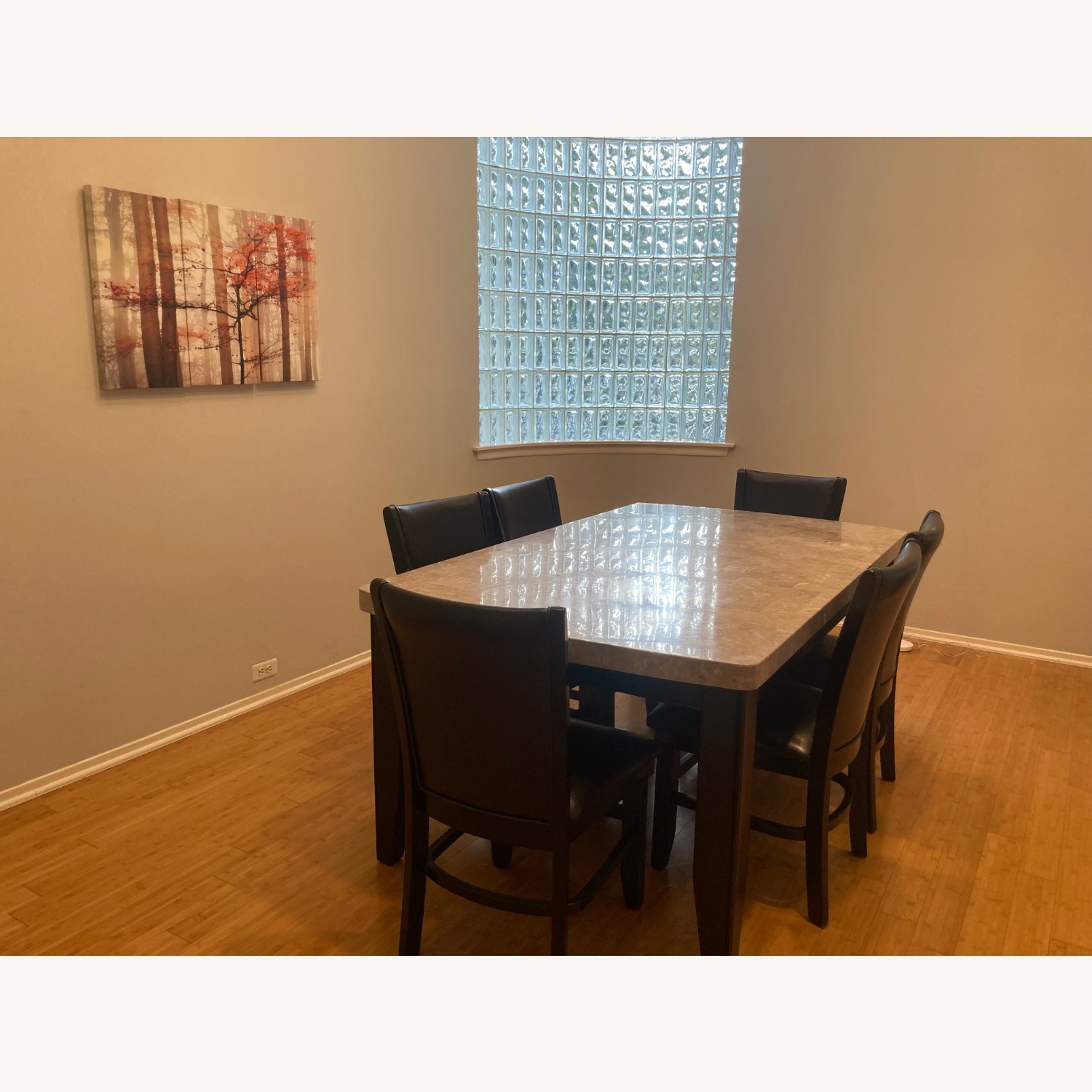 Havertys Whitney Stone Dining table with Chairs - image-2