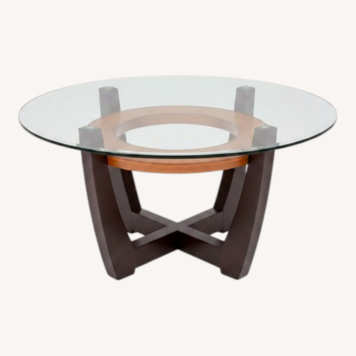 Used Glass Wood Coffee Table for sale on AptDeco