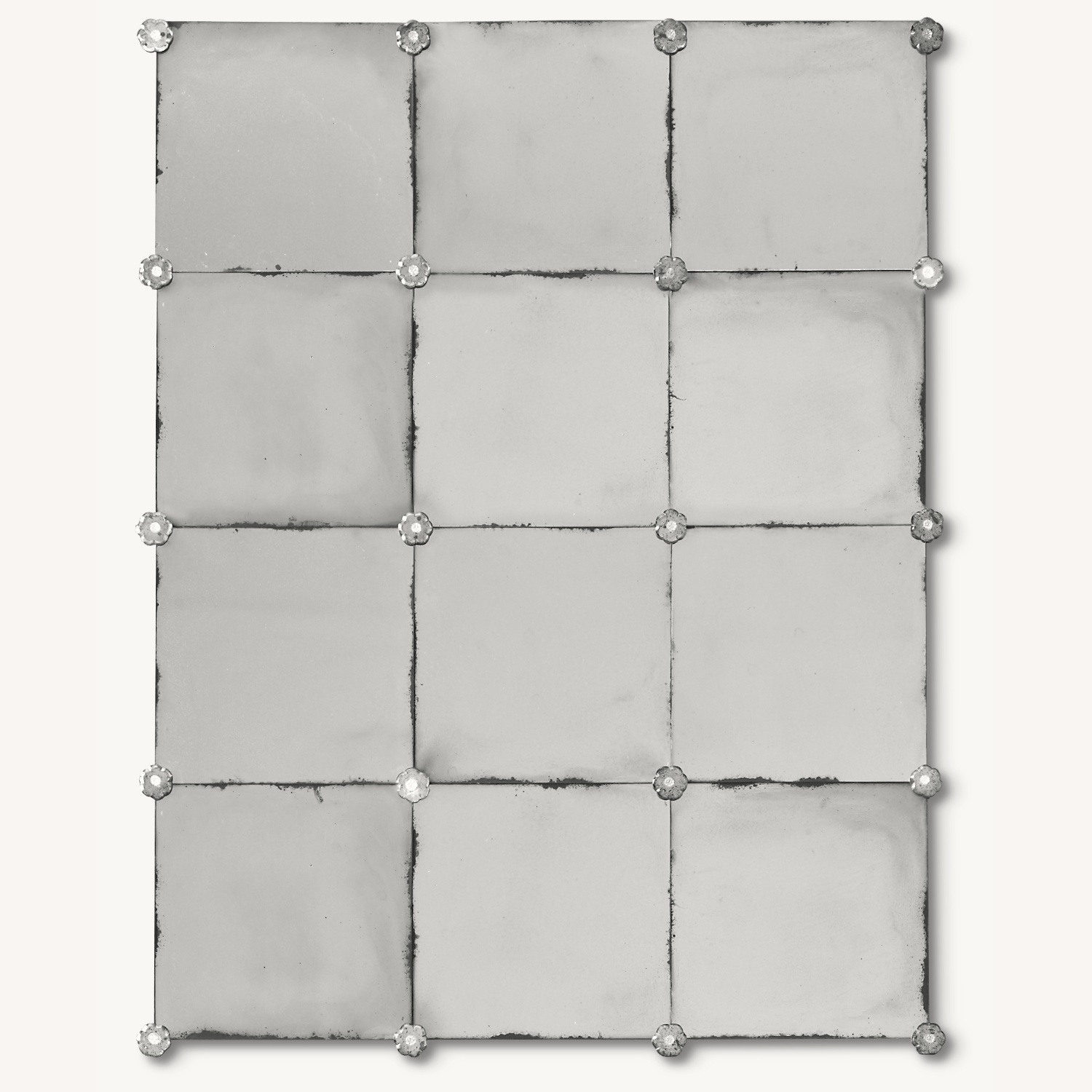 Belle Epoque Antiqued Panel Mirror - image-0