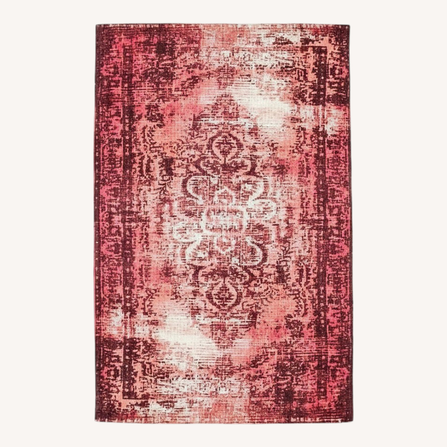 West Elm Wool Area Pink Rug 6' x 9' - image-0