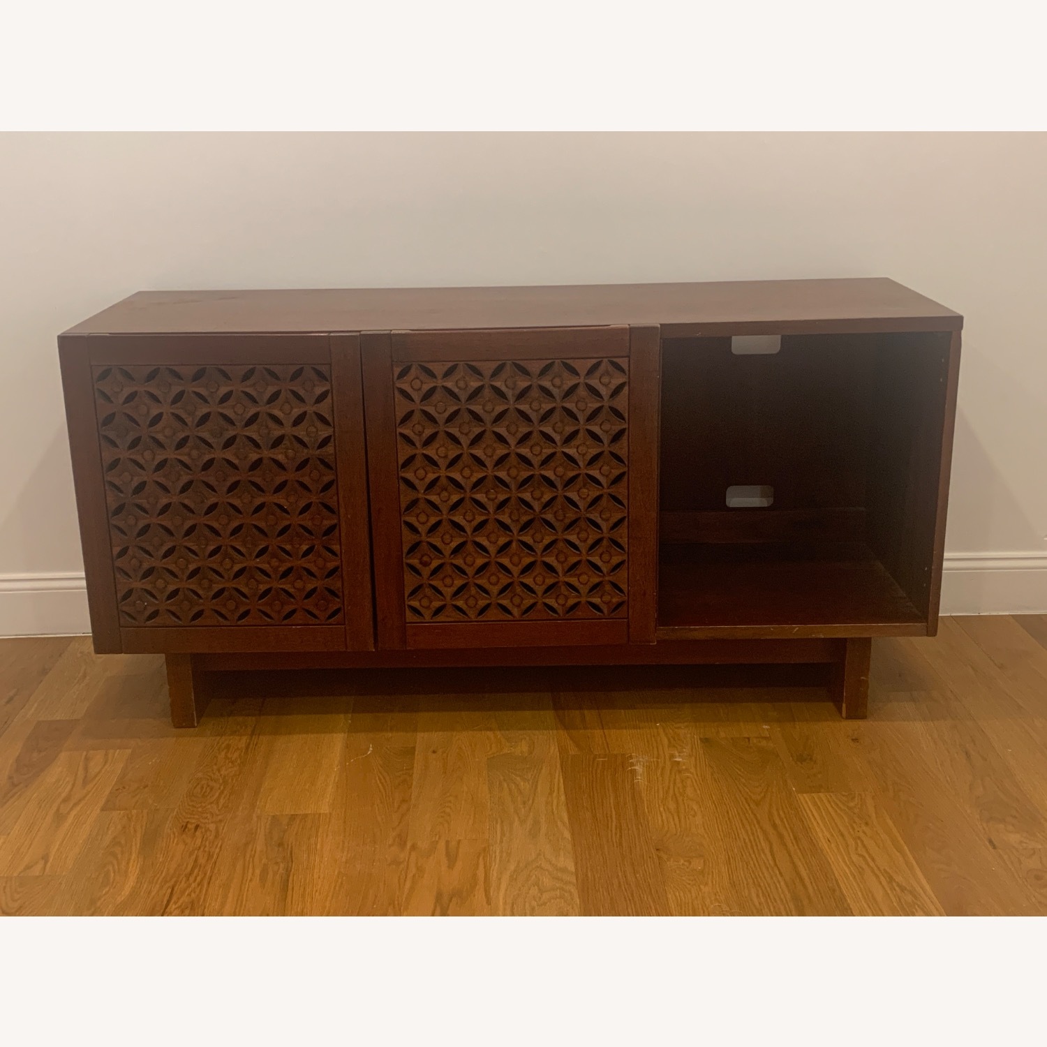 West Elm Carved Wood Media Console - image-1