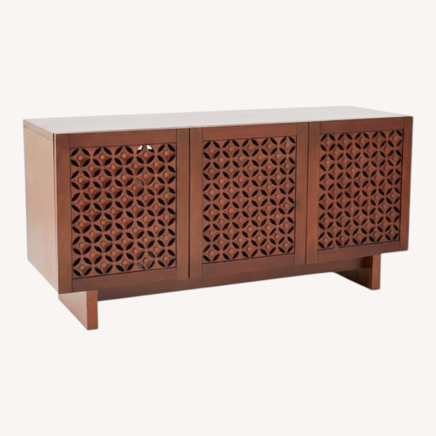 West Elm Carved Wood Media Console - image-0