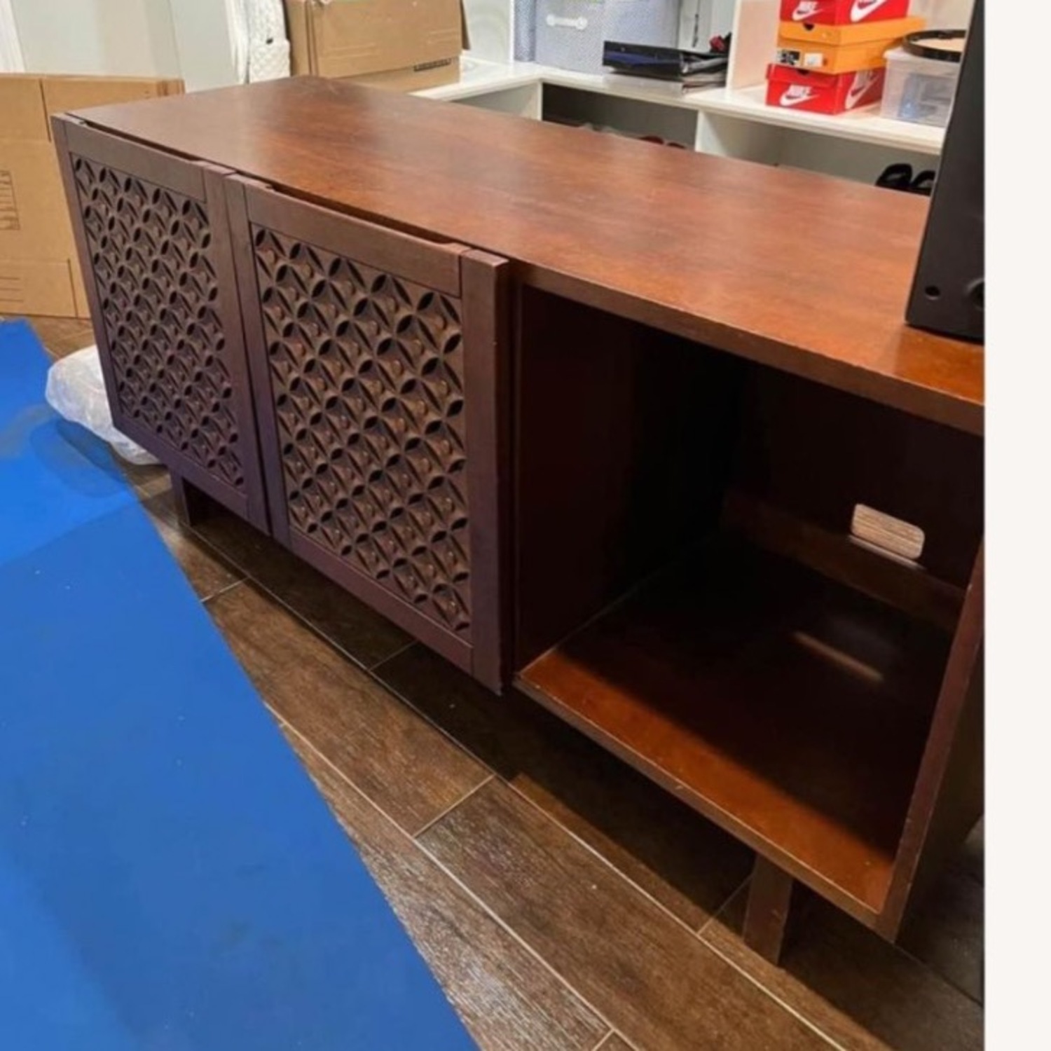 West Elm Carved Wood Media Console - image-2
