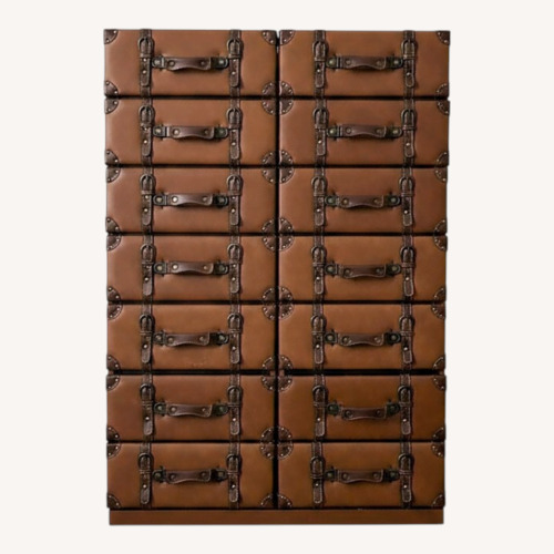 Used Vintage/Antique Dark Brown Leather Dresser for sale on AptDeco