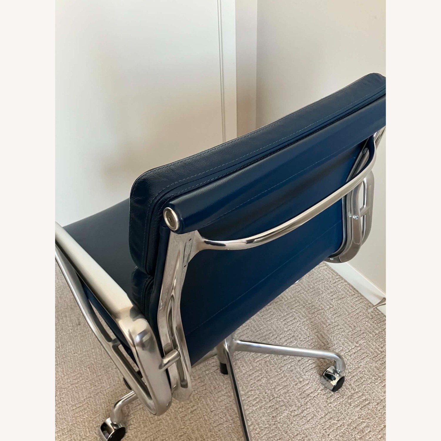 Herman Miller Blue Leather Soft Pad Chair - image-4