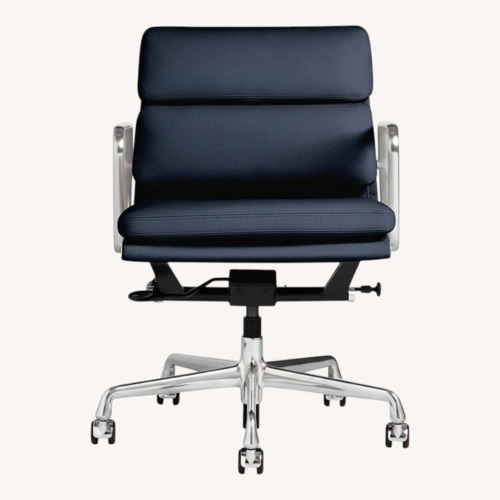 Used Herman Miller Blue Leather Soft Pad Chair for sale on AptDeco
