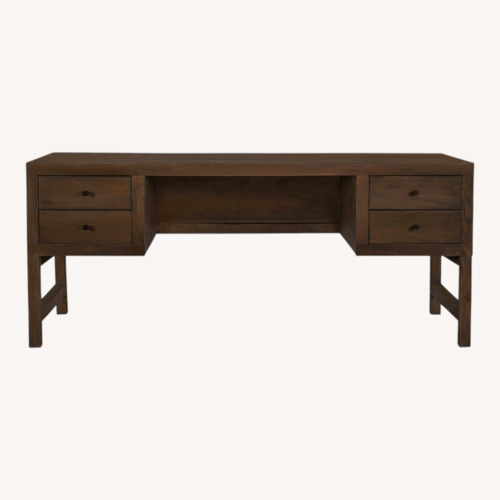 Used Perigold Dark Brown Wood Desk for sale on AptDeco