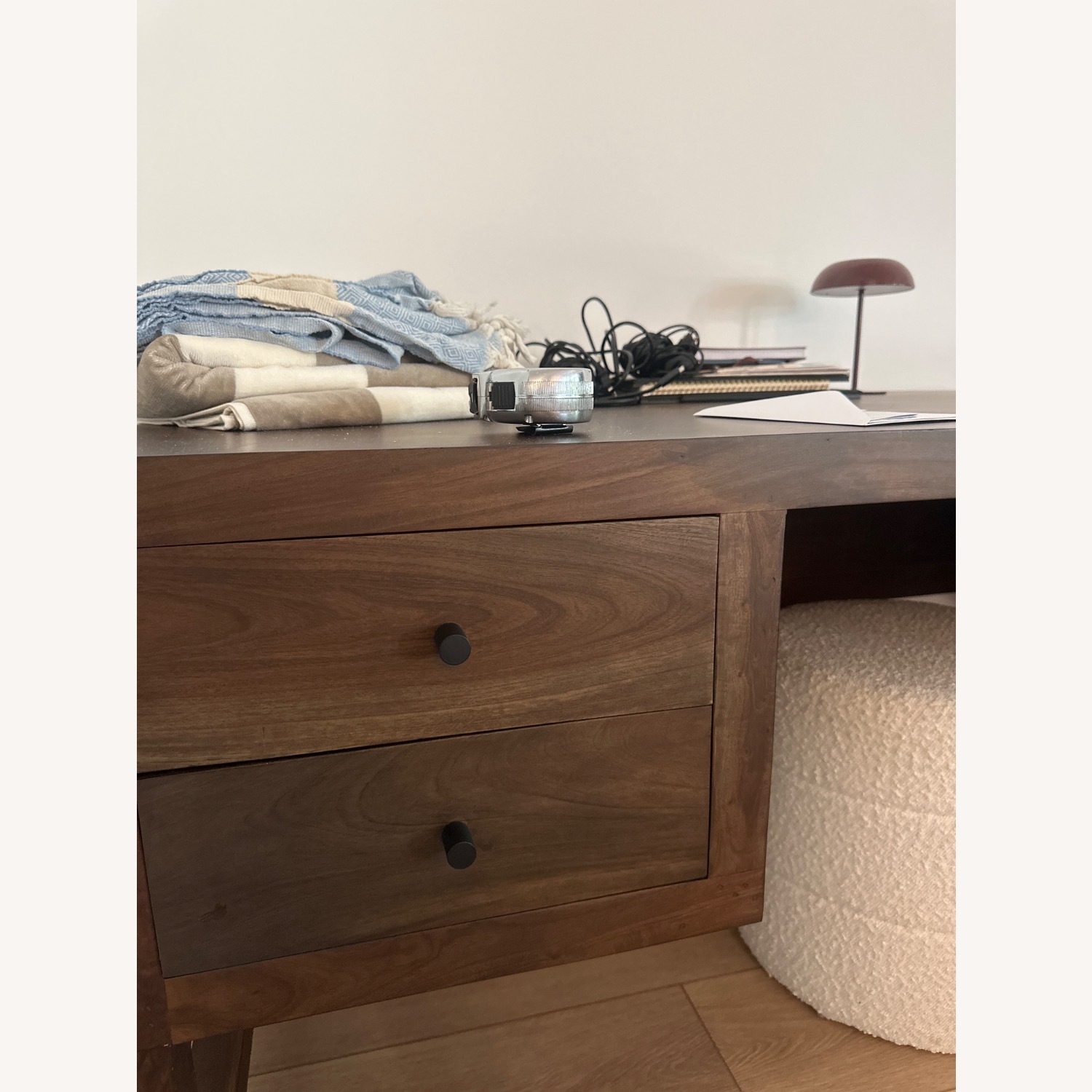 Perigold Dark Brown Wood Desk - image-5