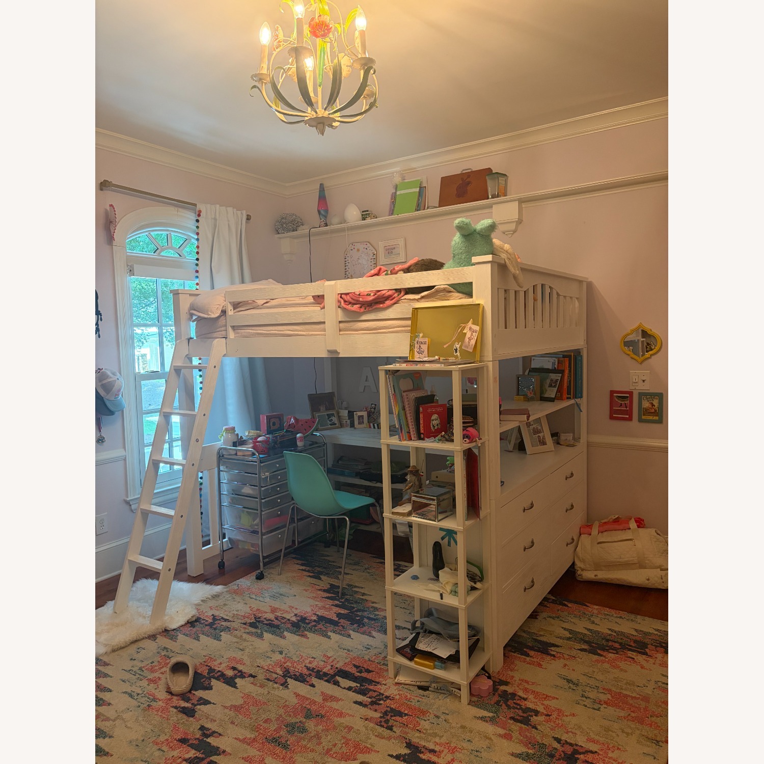 Hillsdale Loft-Style White Wood Bunk Bed - image-1